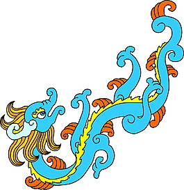 蓝色龙图腾