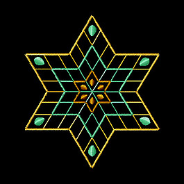 绣花 几何 线条 斜线 星形 免费素材