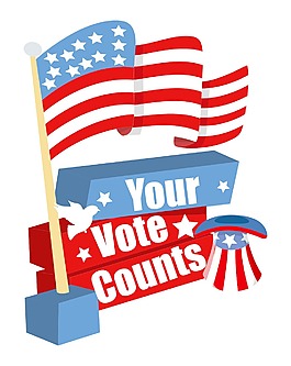 您的投票选举日的矢量插图