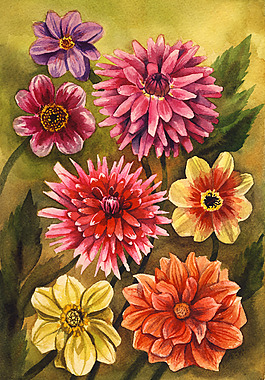 位图 植物 写意花卉 花朵 油画 免费素材