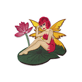 绣花 人物 精灵 植物 花朵 免费素材