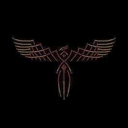 烫钻 动物 凤 几何 线条 免费素材