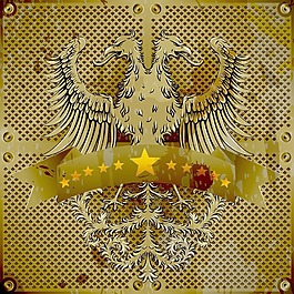 金属徽章矢量插画