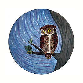 钉珠 动物 猫头鹰 植物 树 免费素材