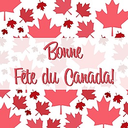 加拿大国庆节快乐卡矢量格式