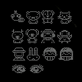 烫钻 卡通 动物头像 色彩 黑色 免费素材