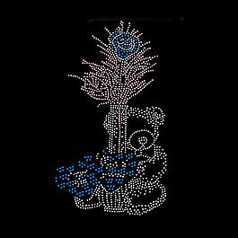 烫钻 卡通 熊 动物 羽毛 免费素材