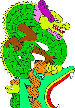 卡通青龙图腾