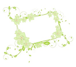 矢量春天花框