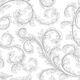 与老式的花朵图案矢量元素