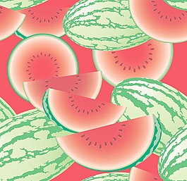 原料西瓜载体无缝背景