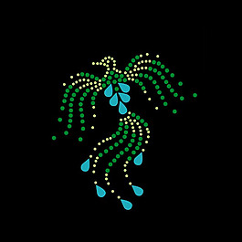 烫钻 动物 鸟 孔雀 凤凰 免费素材