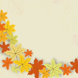 秋天的叶子在背景与文本空间