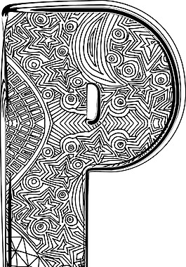 衬线字体的矢量插图