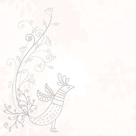 摘要鸟类矢量插画