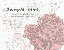 画花卉背景矢量插画