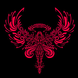 花纹构成的天使