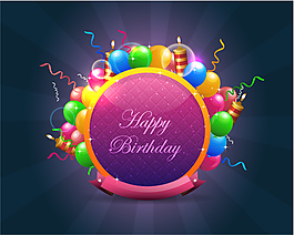 精美生日文本背景矢量素材