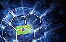 梦幻世界杯赛场背景矢量素材