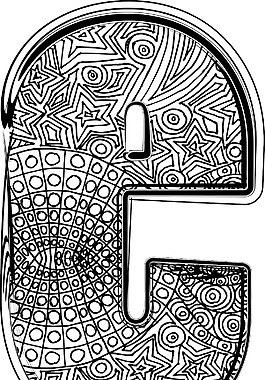 衬线字体的矢量插图