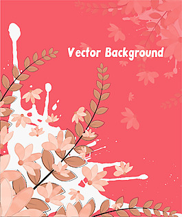 摘要植物元素背景