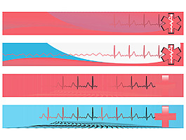 向量网2 0横幅与医学标志设置为2
