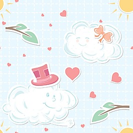 卡通元素花纹矢量元素