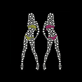 烫钻 女人 比基尼 时尚 免费素材