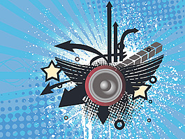 迪斯科音乐背景矢量