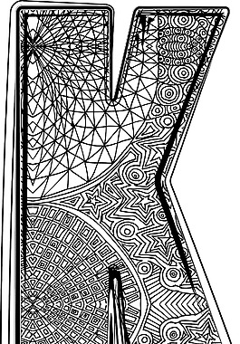 衬线字体的矢量插图