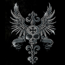 烫钻 徽章标记 骷髅 翅膀 花纹 免费素材