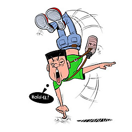 位图 漫画 人物 男孩 文字 免费素材