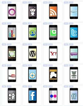 iphone社交媒體圖標你的雅虎社交媒體小圖標下載吊牌風格社交媒體圖標