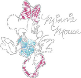 烫钻 米老鼠 米妮 文字 英文 免费素材