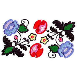 绣花 花朵 树叶 免费素材