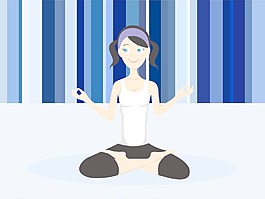 在瑜伽姿势女孩背景