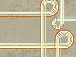 怀旧背景矢量与曲线