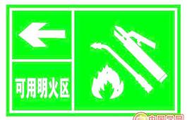 矢量消防可用明火处标志