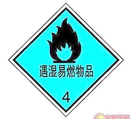 矢量危险品标识遇湿易燃物品标识包装标识