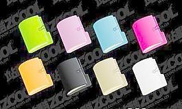 彩色文件夹图标矢量素材