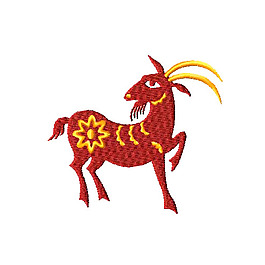 绣花 动物 十二生肖 羊 免费素材