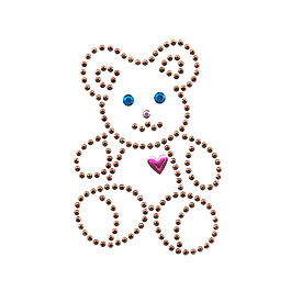 烫钻 动物 小熊 婴童装 宝宝装 免费素材