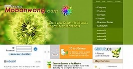 绿色蒲公英主题网页模板