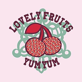 印花矢量图 T恤图案 图文结合 印烫结合 植物 免费素材