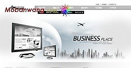 灰黑通讯技术网页模板