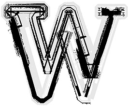 垃圾字体字母W