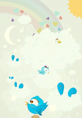 摘要鸟类矢量插画