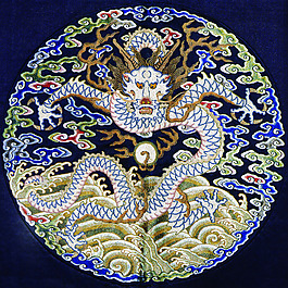 绣花 图腾 龙 云朵 民族 免费素材