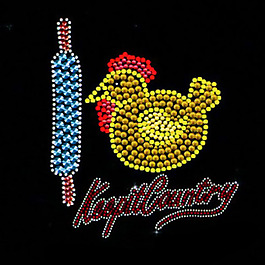 烫钻 文字 英文 小鸡 擀面杖 免费素材