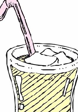 饮料饮品卡通漫画